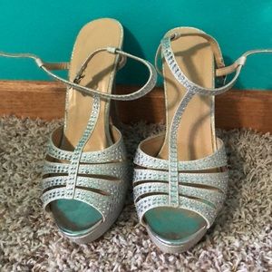 Silver Sparkly Heels